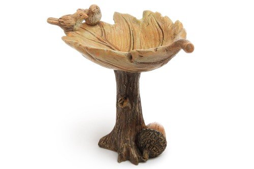 Miniature FAIRY GARDEN ~ Birds Resting On Leaf Birdbath ~ NEW