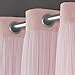 Exclusive Home Catarina Layered Solid Room Darkening Blackout and Sheer Grommet Top Curtain Panel Pair, 52