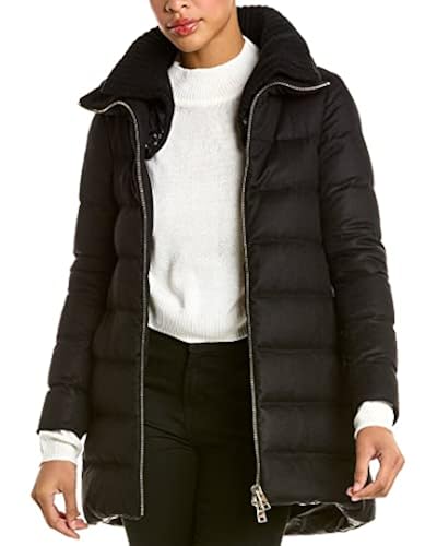 Herno Womens Quilted Silk Cashmere-Blend Jacket, 48, Black in