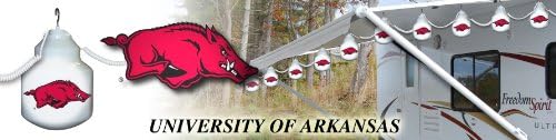 Polymer Products LLC NCAA-ARK217404A University of Arkansas Six Globe String Light Set