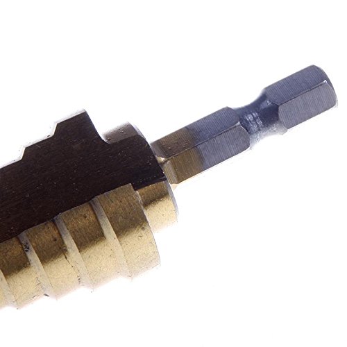 Kinbelle Hex Titanium Step Cone Drill Bit Hole 4-22mm HSS 4241 For Sheet Metal Tool
