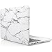 iDOO Matte Rubber Coated Soft Touch Plastic Hard Case for MacBook Pro 15 inch Retina without CD Drive Model A1398 White Marble Elegance