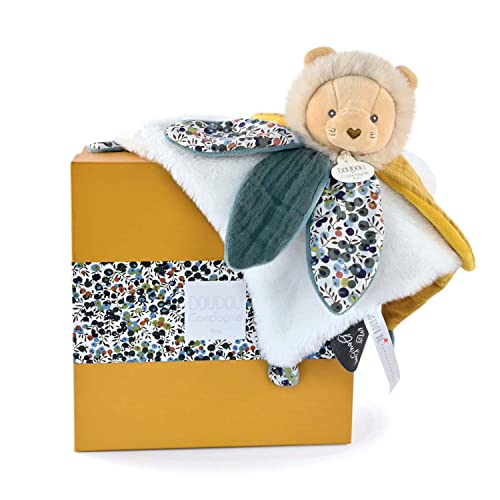 Doudou et Compagnie - Bohaime DC4025 Cuddly Toy Petal Lion Yellow 27 cm Gift Birth - Beautiful Gift Box