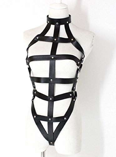 Efashionmx Women's Sexy PU Leather Caged Body Harness