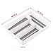KD Organizers Kitchen Silverware Drawer Organizer with Angled Dividers: Large Plastic Storage Tray with Slanted Inserts for Utensils, Bathroom Accessories or Office Supplies
