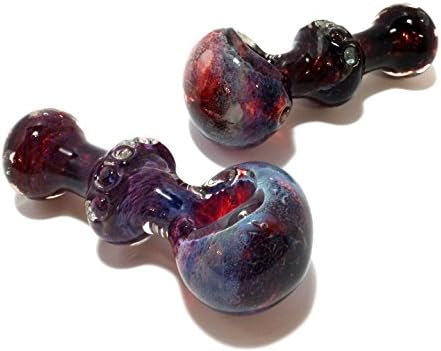 Glass "Outer Space" Style Spoon (Red)