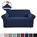 H.VERSAILTEX Stretch Couches Covers Slip Covers for Sofas/Couches 2 Cushions Sofa Cover for Loveseat 1 Piece with Elastic Bottom, Textured Checked Jacquard Fabric(Loveseat 58