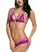 Avidlove Women Sexy Lingerie Set Lace Halter 2 Piece Babydoll Lingerie (M, Purple)