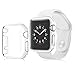 Apple Watch Snap On Clear Case Full Protection + Screen Protector Built in Bumper Slim Skin [Watch Hard Cover] Corner Protective Case Shockproof Ultra Thin Series 1 & 2 Accessories (42mm Clear)