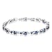 WOSTU Women Tennis Bracelets Luxury White Gold Plated Bracelet with Sparkling Cubic Zirconia Xmas Gifts for Her