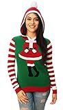 Ugly Christmas Sweater Women's Cute Santa Girl Hooded Sweater