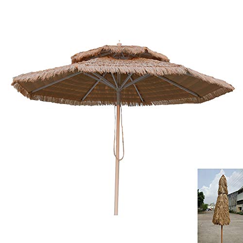 Strand Stroh Sonnenschirm Regenschirm, Garten Pool Sonnenschirme Gartenschirm Imitation Stroh Regenschirm Außenterrasse…