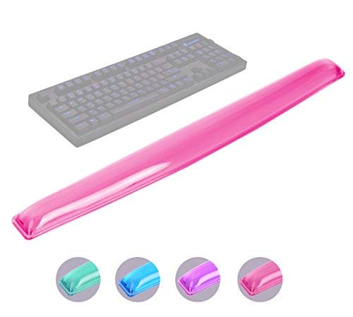 ABRONDA Silicone Gel Keyboard Wrist Rest Pad - Gel Keyboard Wrist Rest Pad & Mouse Wrist Rest Support for Office Gaming Computer Laptop Ergonomic Comfortable Pain Relief (Pink Keyboard Pad) - Thumbnail 6