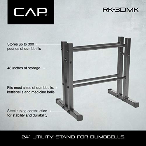 CAP Barbell 24" Utility Rack for Dumbbells, Medicine Balls and