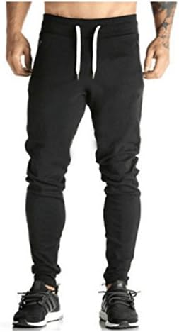 JNagriculture Joggers Sweatpants Pleated Simple Men Pants Feet Ninja Trousers Man Cotton Black L