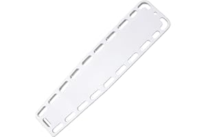 Kemp USA Spine Board for Water Rescue - X-Ray Translucent & Waterproof - with 21 Handholds & 8 Strapping Pins, 700lbs Capacity - Survival Kit & Emergency Supplies for Emergency Rescue - White