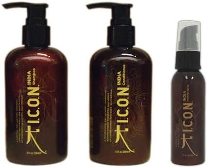 ICON SET India Shampoo 8.5oz + Conditioner 8.5oz + Healing Spray 2oz