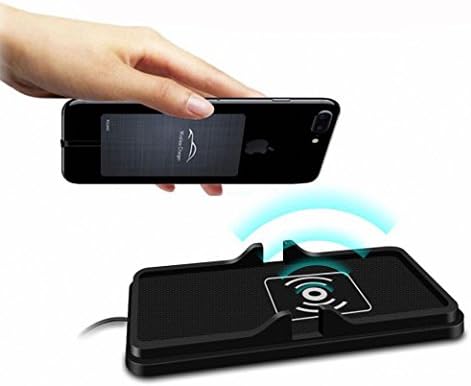 Wireless Car Charger Cellphone Dashboard Holder Mount,Anti-silp Silicone Wireless Charging Mat for iPhone X, 8/8 Plus, Samsung Galaxy S8, S7/S7 Edge, Note 8 5 &amp; Qi Enabled Devices.