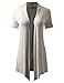 BIADANI Women Versatile Soft Short Sleeve Open Front Drape Cardigan
