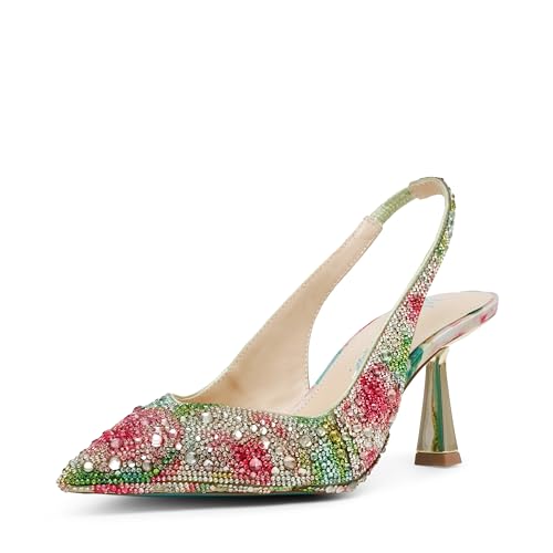 Betsey Johnson Women’s Clark Pump, Rose Multi, 7