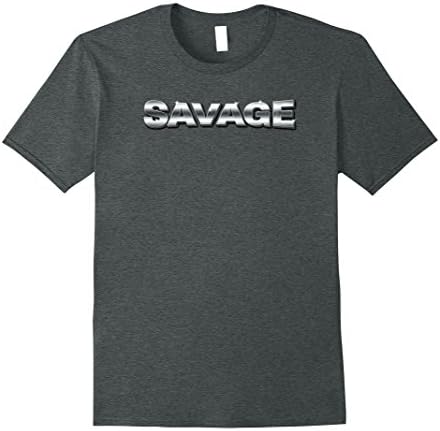 Mens Savage Metal Graphic T-Shirt Large Dark Heather