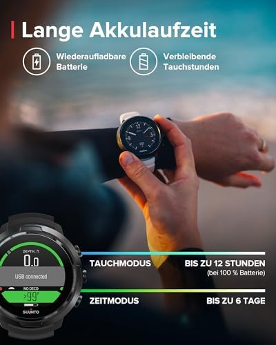 D5 Tauchcomputer mit Farbdisplay, wasserdicht bis 100 m