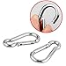 Homder 8 Pack Silver Spring Snap Hook Stainless Steel Snaps 304 Clip Keychain Jungle Fast Hang Outdoor Snap Clip,Holds up to 154lb/70KG(Max)