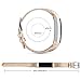 For Fitbit Alta Bands/Fitbit Alta HR Bands, Genuine Leather Replacement Bands for Fitbit Alta/Fitbit Alta HR Gold