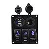 Iztoss-blue-led-3-gang-rocker-switch-panel-with-power-socket-31A-dual-USB-wiring-kits-and-DC12V24V-for-Marine-Boat-Car-Rv-Vehicles-Truck