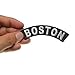 Boston Patch - 4x1 inch. Embroidered Iron on Patch