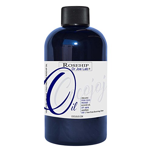Dr Joe LabRosehip Oil 4 oz Pure Natural Cold Pressed Unrefined Extra Virgin Rosehip Seed Oil- for Hair Skin Body Nail and Beard - Moisturizing, Soothing, Hydrating, & Nourishing