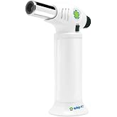 Whip-It! Ion Torch - All White. Butane Torch Lighter, Refillable Cooking Torch with Adjustable Flame, Safety Lock for Soldering, Kitchen, Welding