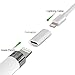 TITACUTE Magnetic Replacement Cap + Charging Adapter Compatible with Apple Pencil 1st Gen iPencil Top Pen Cover for iPad Pro 2022 9 8 7 6 Generation for iPad Pro 9.7 10.5 12.9 inch Air 3 Mini 5 White