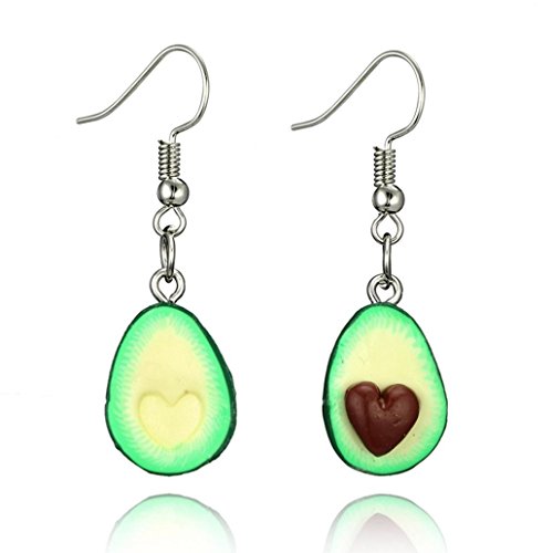 image for Women Earrings,Lethez Hot Sales Heart-shaped Avocado Dangle Earrings F