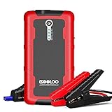 GOOLOO 600A Peak SuperSafe Car Jump Starter (up to 5.0L gas, 3.0L diesel engine), Portable Power Pack Auto Battery Booster Phone Charger with Dual Quick Charge 3.0 Input & Output, Built in LED Light