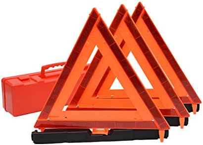 CJ Safety Reflective Emergency Warning Triangle - DOT Approved 3PK (1 Set (3 pcs))