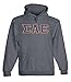 Sigma Alpha Epsilon Twill Letter Hoody Drk Hth Large