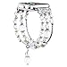 TOMAZON Bracelet Band Compatible for Apple Watch 42mm 44mm 45mm Series SE 7 6 5 4 3 2 1, Fashion Handmade Elastic Stretch Pearl Beads iWatch Wristbands for Women, White
