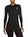 Under Armour Women's ColdGear Authentic Crew, Black (001)/Silver, Medium