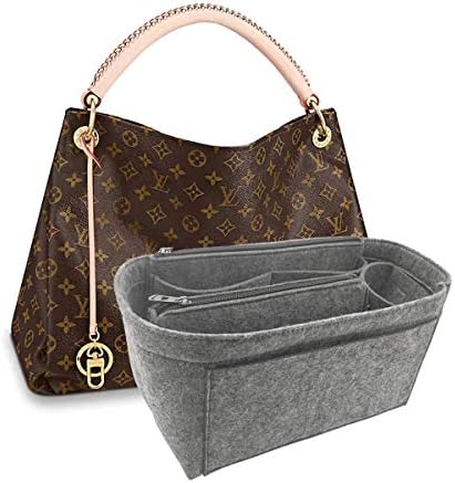 Laynos Purse Organizer, Multi-Pocket Felt Handbag Organizer, Purse Insert Organizer with zipper, Handbag & Tote Shaper