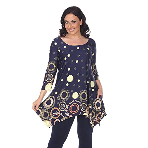 white mark handkerchief tunic top