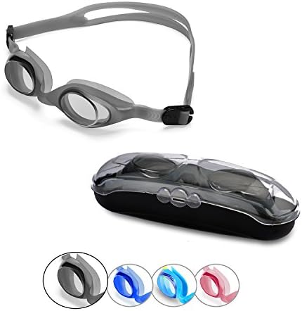 Kid Swim Goggles, Sprive First Start Anti-Fog Lens (Age 3-6) with Protective Case, Nose Clip & Ear Plugs. UV Protection, 100% Silicone, Hypoallergenic, Waterproof, Soft, Comfortable.