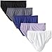 Fruit of the Loom Women's Plus Size Fit for Me 5 Pack Microfiber Hi-Cut Panties, Assorted 1, 2X-Large (9)