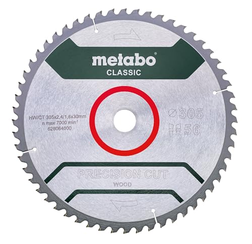 metabo Kreissaegeblatt Precision Cut Holz 305x30, 56 Zaehne, WZ 5° Negativ