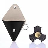 Creazy 2017 Gift For Fidget Hand Spinner Triangle Finger Toy Focus ADHD Autism Bag Box Case (Black)