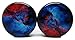 Nebula Blue & Red Galaxy Ear Plugs - Acrylic Screw-On - 10 Sizes - Pair