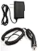 Car Kit Vehicle Charger + Home Wall Travel Battery Charger for ATT Pantech Ease P2020 - Pantech Laser P9050 - Nice Cell Phone - Premium Combo Pack - BestCellBuy Brand