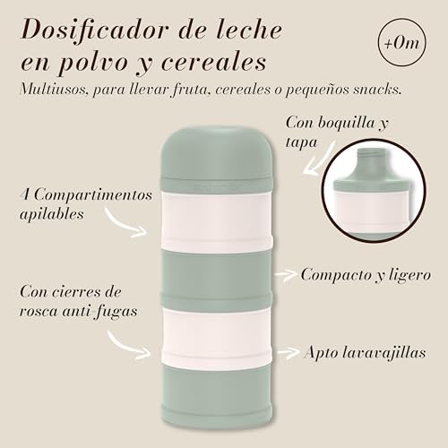 , Dispensador de Leite em Pó, Cereais e Snacks, Bebés +0M, Azul