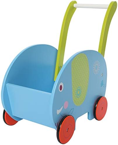 labebe Baby Learning Walker Toy Wheels Blue, Kid Push/Pull