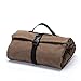 Super Dopp Kit,Large Tool Roll,Waxed Canvas ElectricianTravel Kit,Heavy Duty Roll Up Pouch,Hanging Mechanic Bag,Car First Aid Kit Wrap Roll Storage Case,Handy Plumbers Tools Carrier Tote (Khaki)